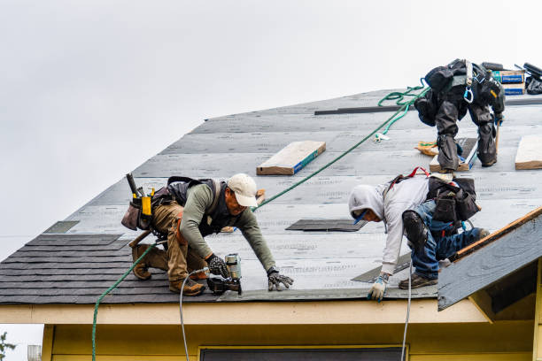 Professional Roofing technician working in Partlow, VA